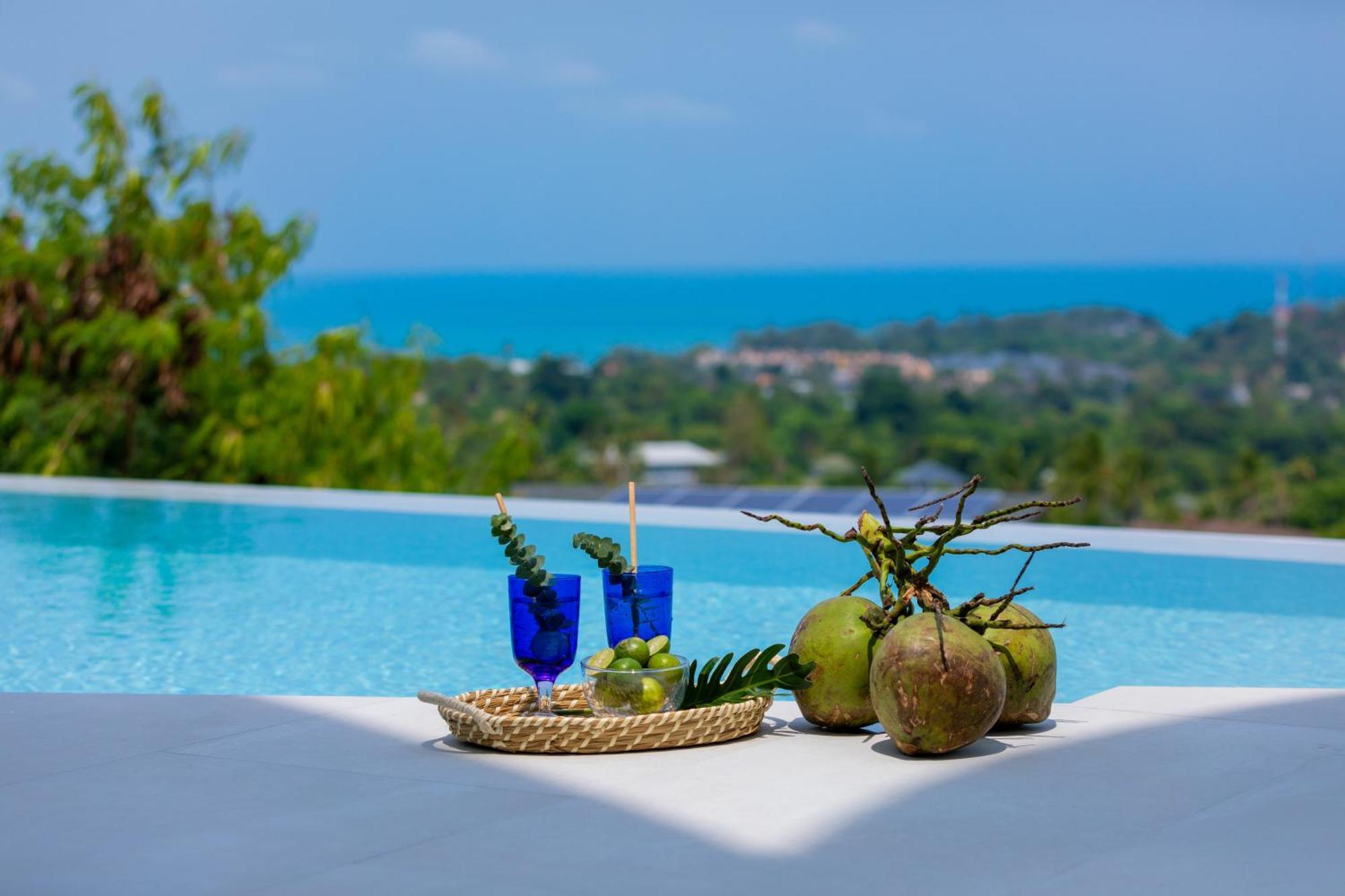 Skyline 9 - Spacious & Stylish Luxury Panoramic Seaview With Outdoor Living & Kitchen, Outdoor Cinema, Private Gym, Salt Water Pool With Jacuzzi In Plai Laem Villa *