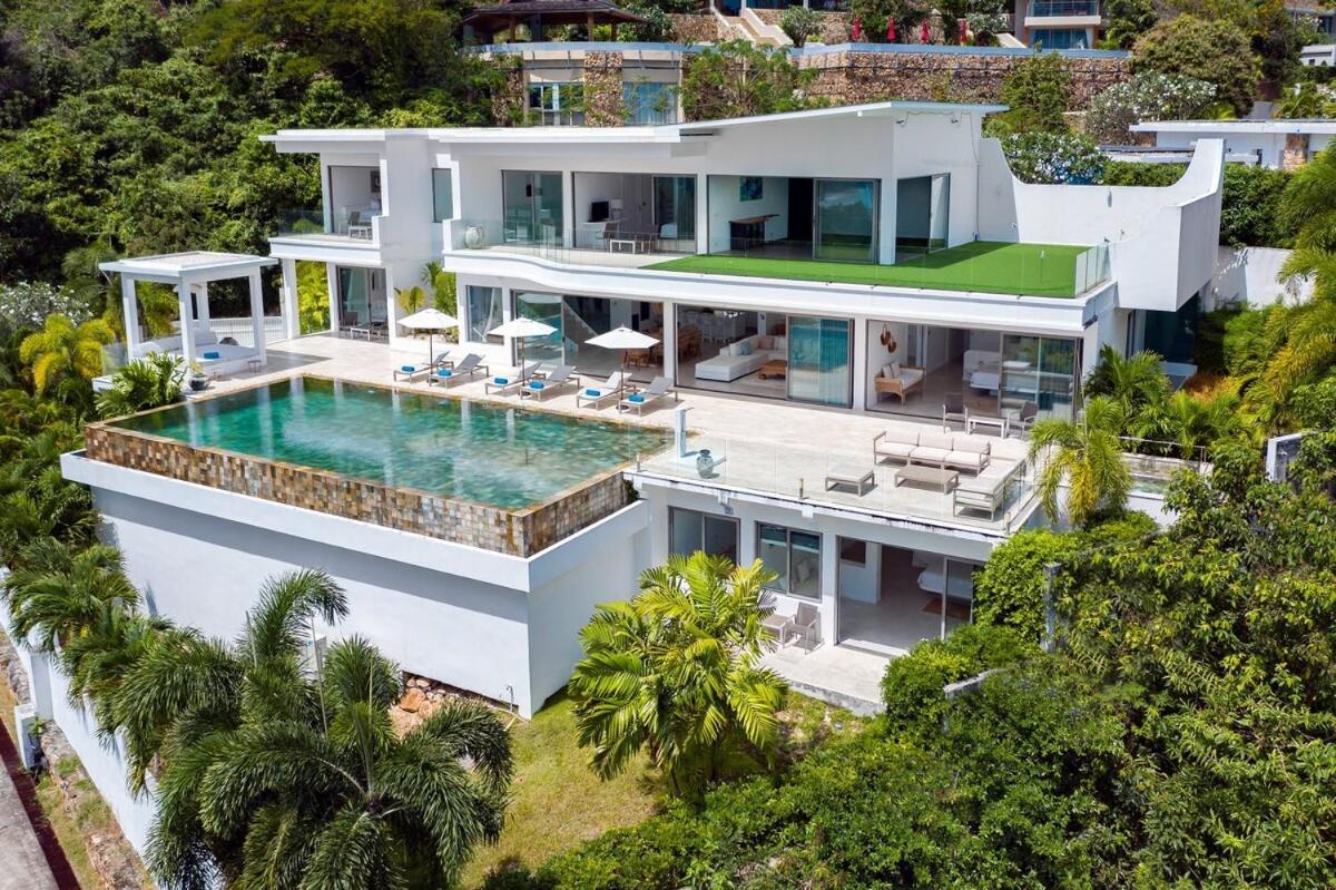 Kazu - Luxury 5-bedrooms Oceanview Retreat With Cinema, Bar, Infinity Pool, Private Cook & Maid Amphoe Koksamui