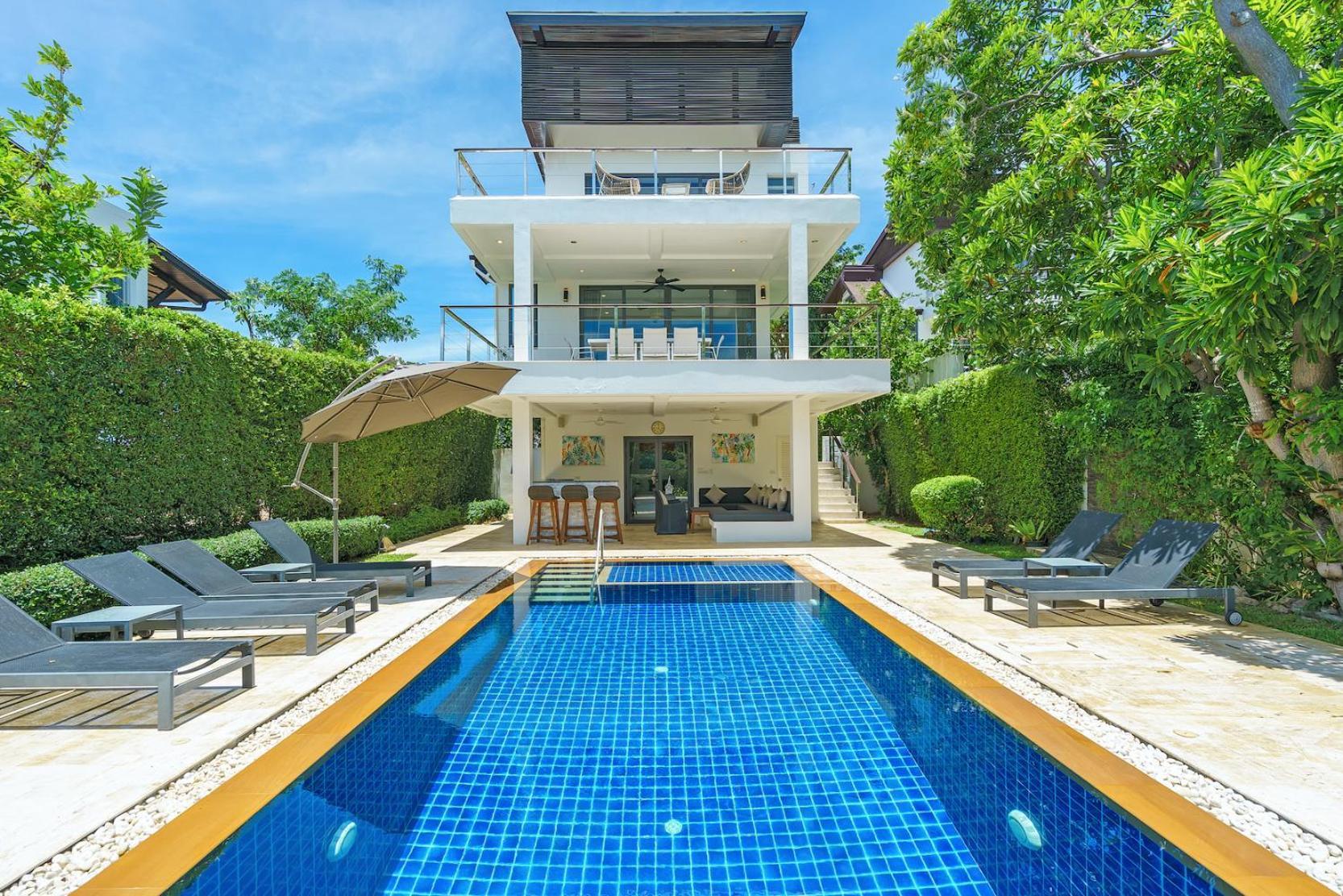 Pousada 3 Bedroom Luxury 5 Star Seaview Esprit Sdv087-by Samui Dream
