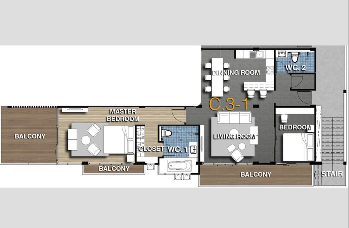 Family Stunning Seaview Great Location Apartment Bophut