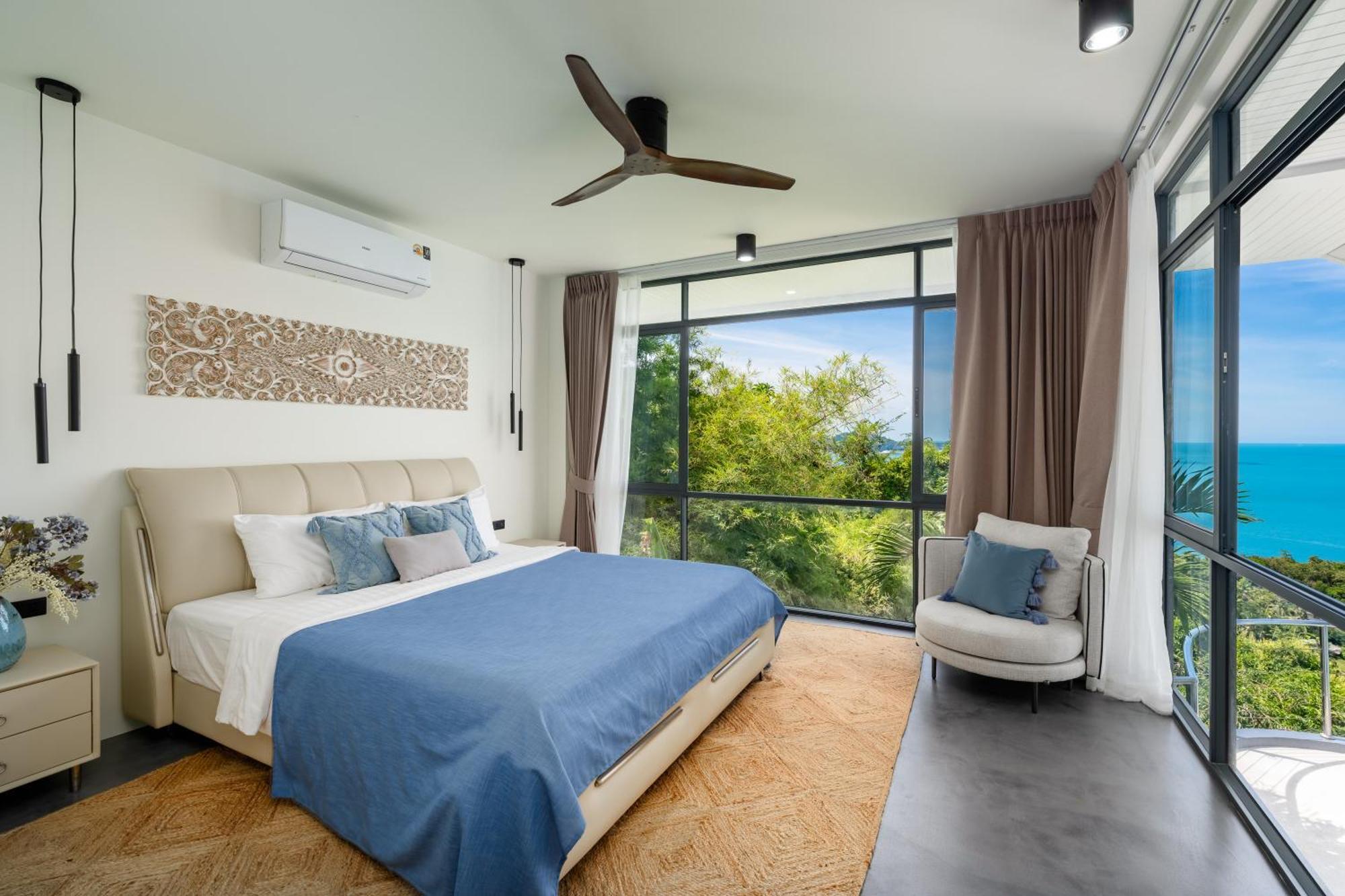 Villa Seawadee - Luxurious, Award-winning Design With Amazing Panoramic Seaview Strand von Chaweng