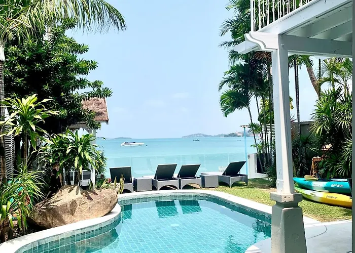 Beachfront Villa Charmant With Private Pool