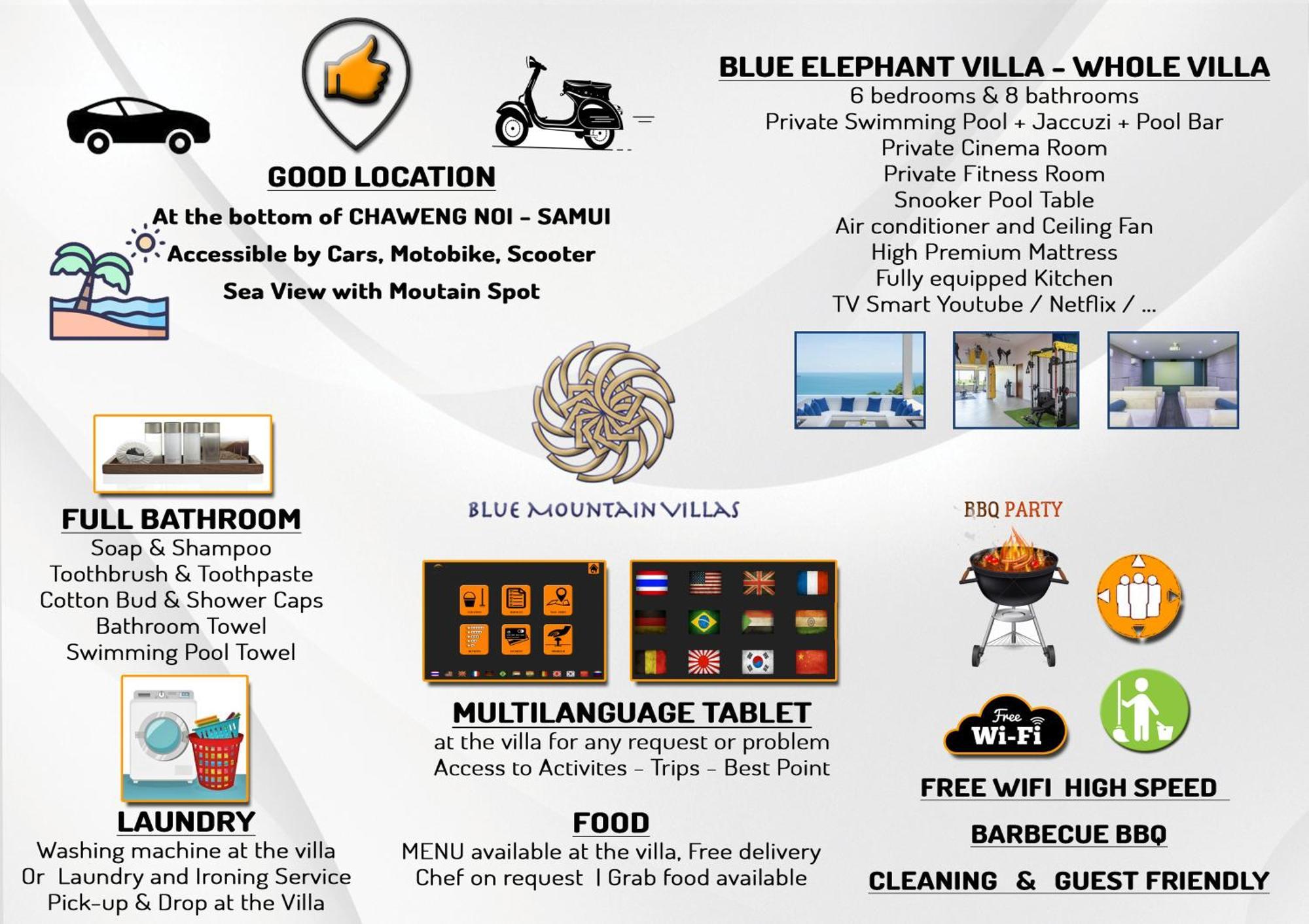 Blue Elephant Luxury Pool 6 Bedrooms * Koh Samui