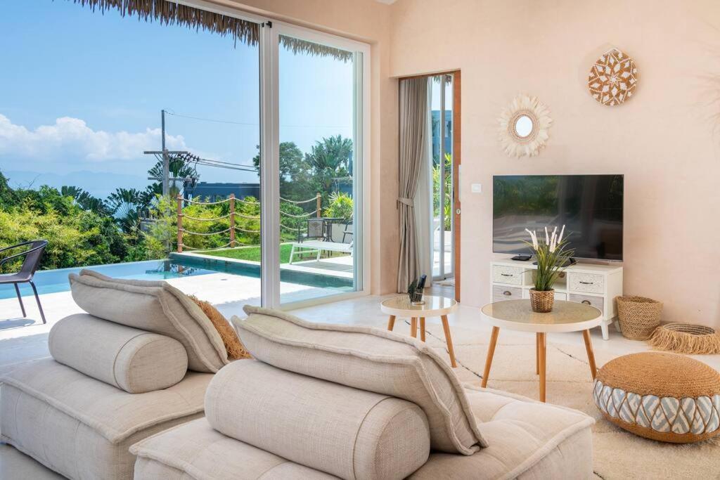 Villa Boho Sea View Villa-tranquil 2br Escape Kbr19 Amphoe Koksamui