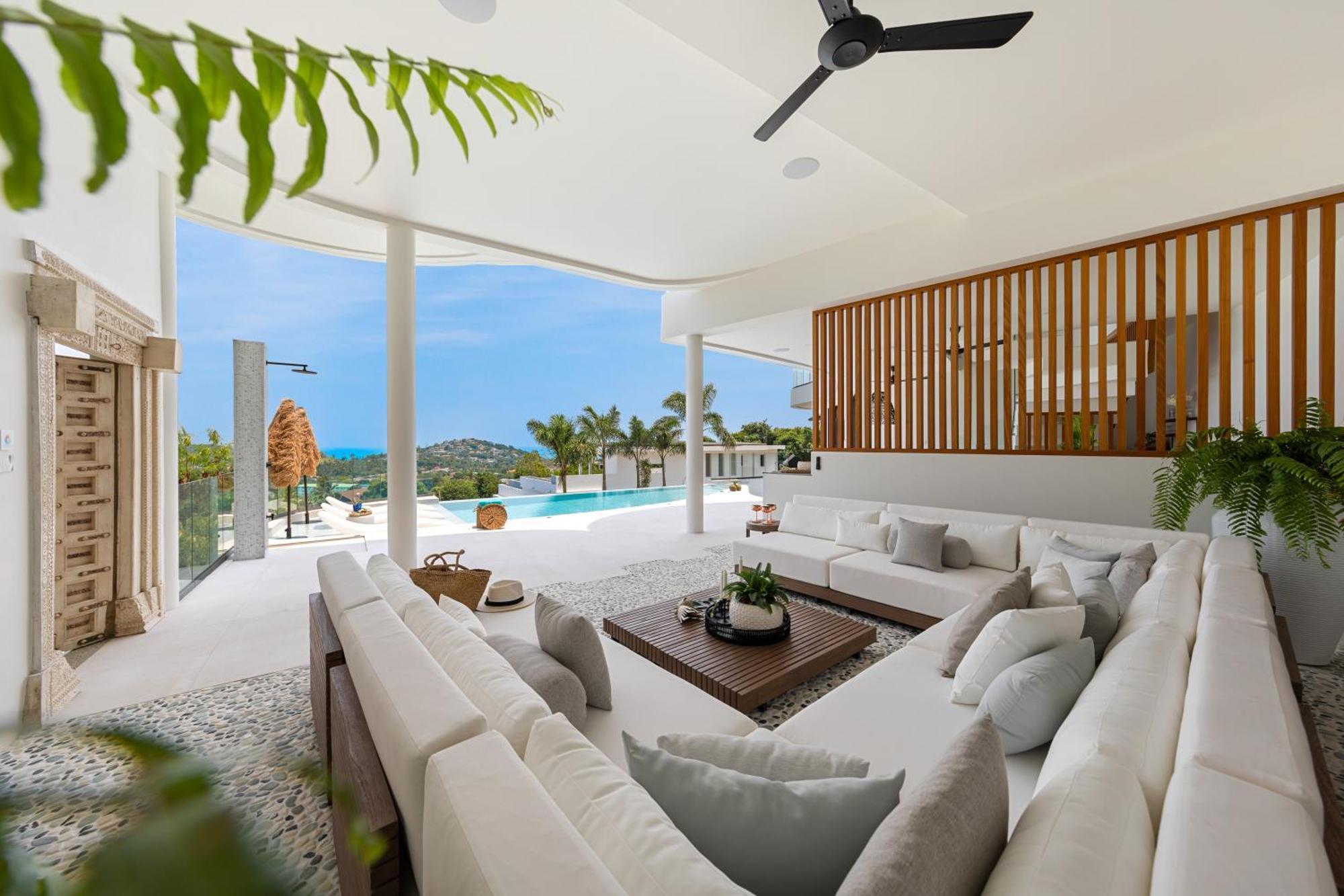 Skyline 9 - Spacious & Stylish Luxury Panoramic Seaview With Outdoor Living & Kitchen, Outdoor Cinema, Private Gym, Salt Water Pool With Jacuzzi In Plai Laem *