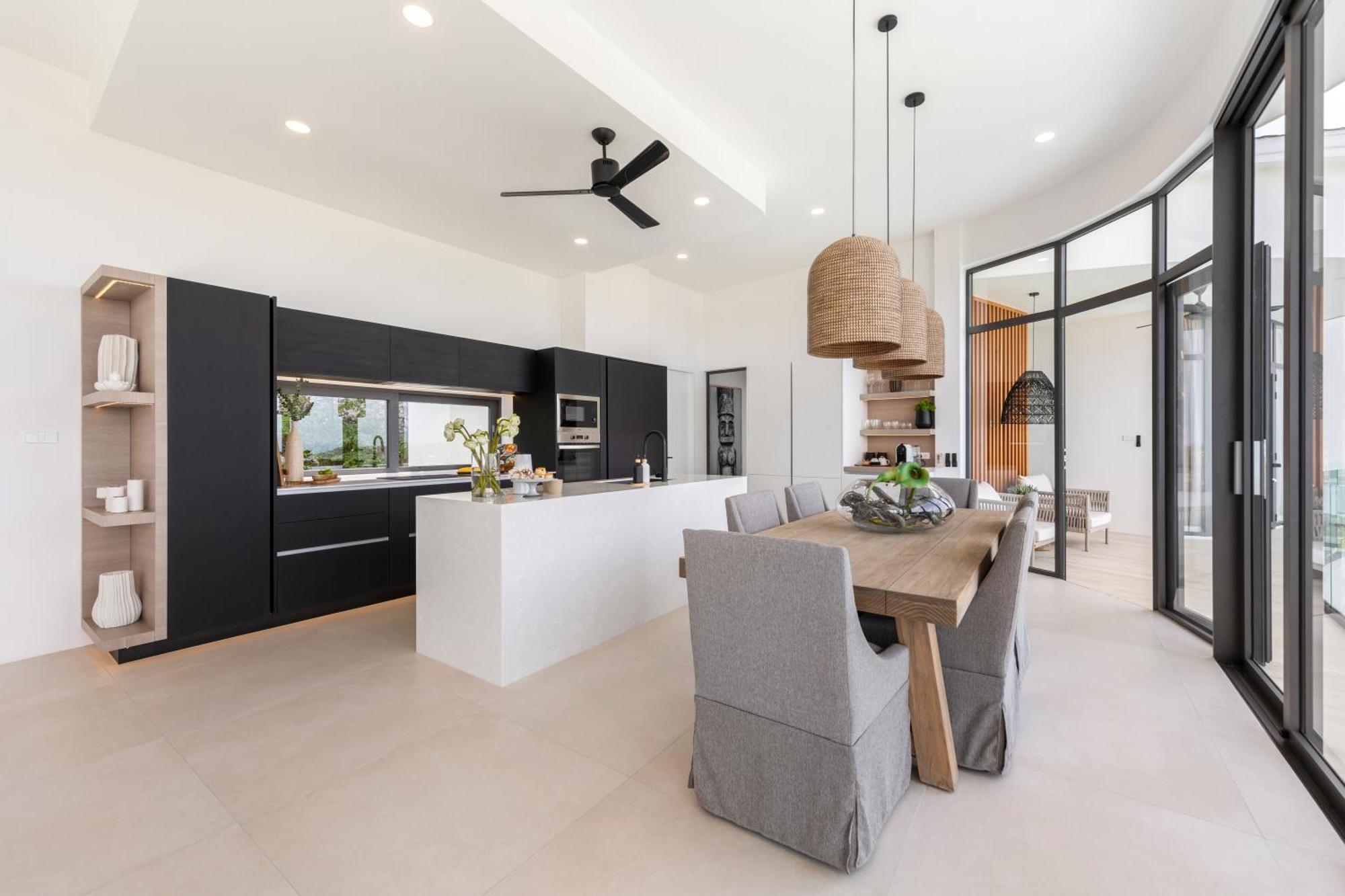 Villa Skyline 9 - Spacious & Stylish Luxury Panoramic Seaview With Outdoor Living & Kitchen, Outdoor Cinema, Private Gym, Salt Water Pool With Jacuzzi In Plai Laem