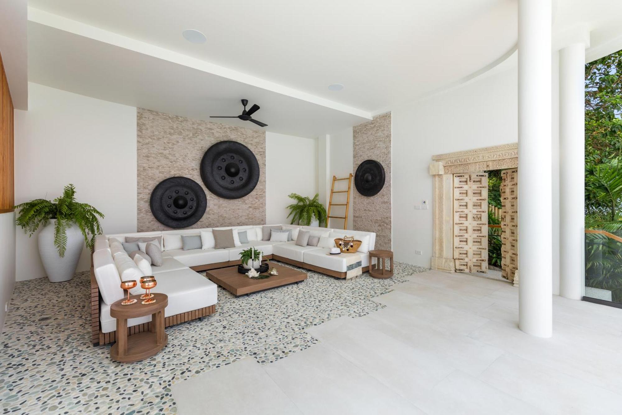 Skyline 9 - Spacious & Stylish Luxury Panoramic Seaview With Outdoor Living & Kitchen, Outdoor Cinema, Private Gym, Salt Water Pool With Jacuzzi In Plai Laem Villa Koh Samui