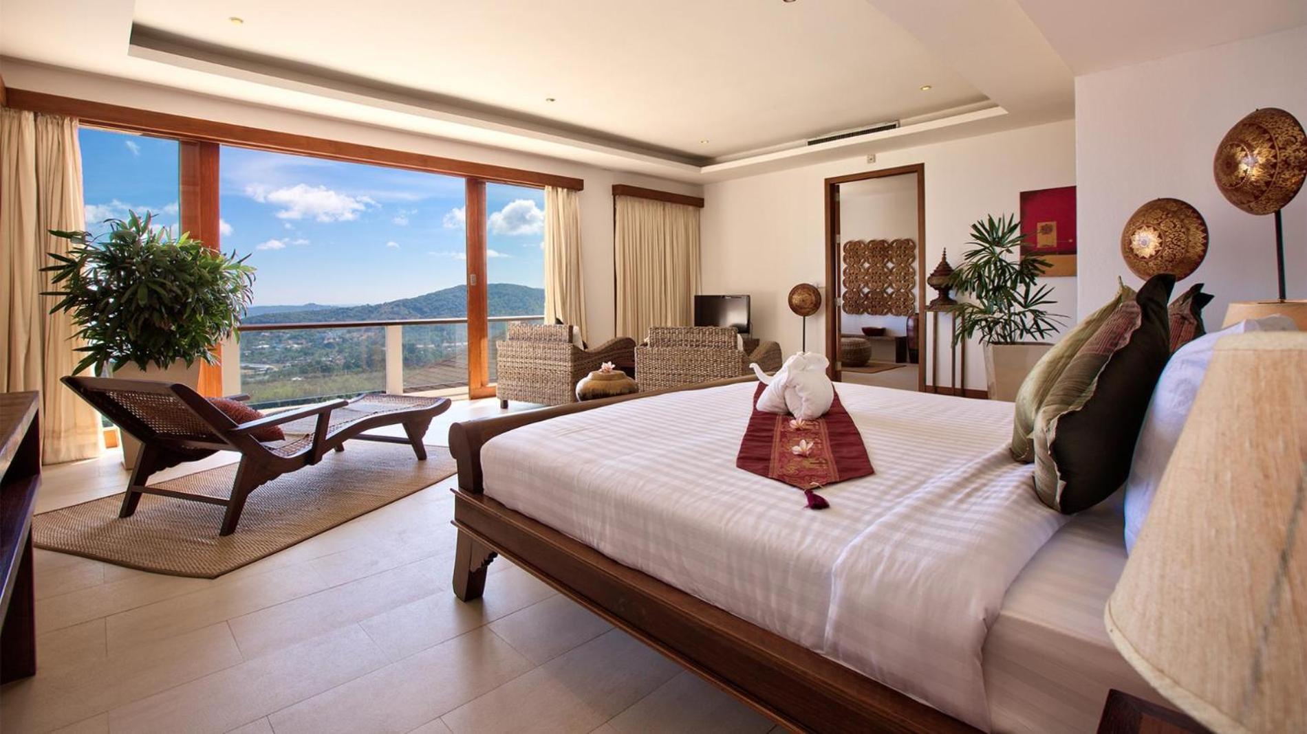 Villa Hillside Baan Lealay 4 Bedrooms Hill Amazing Sea Views Bophut