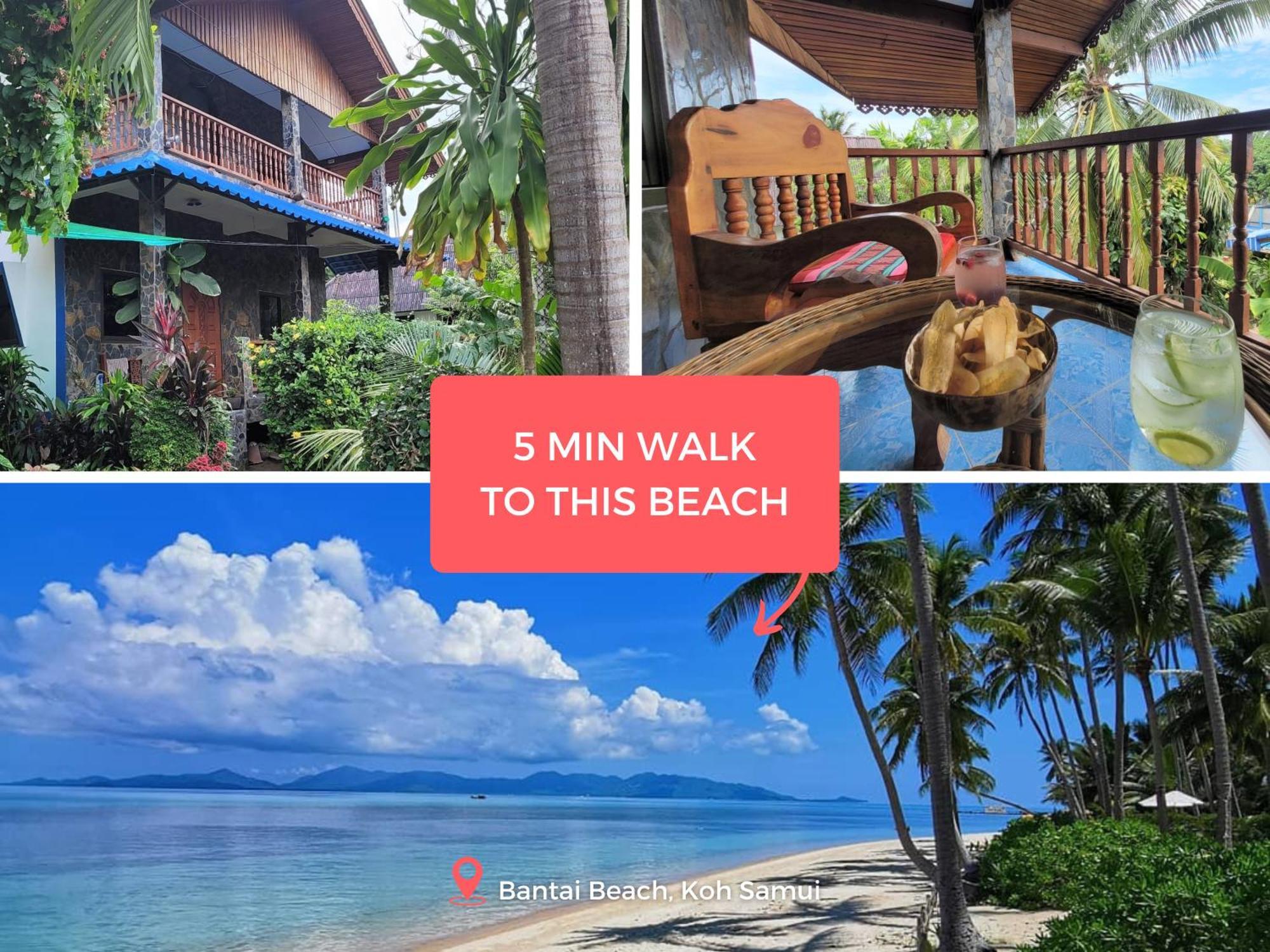 Paradise Escape Nr W/veranda, Bicycle, Wi-fi * Mae Nam