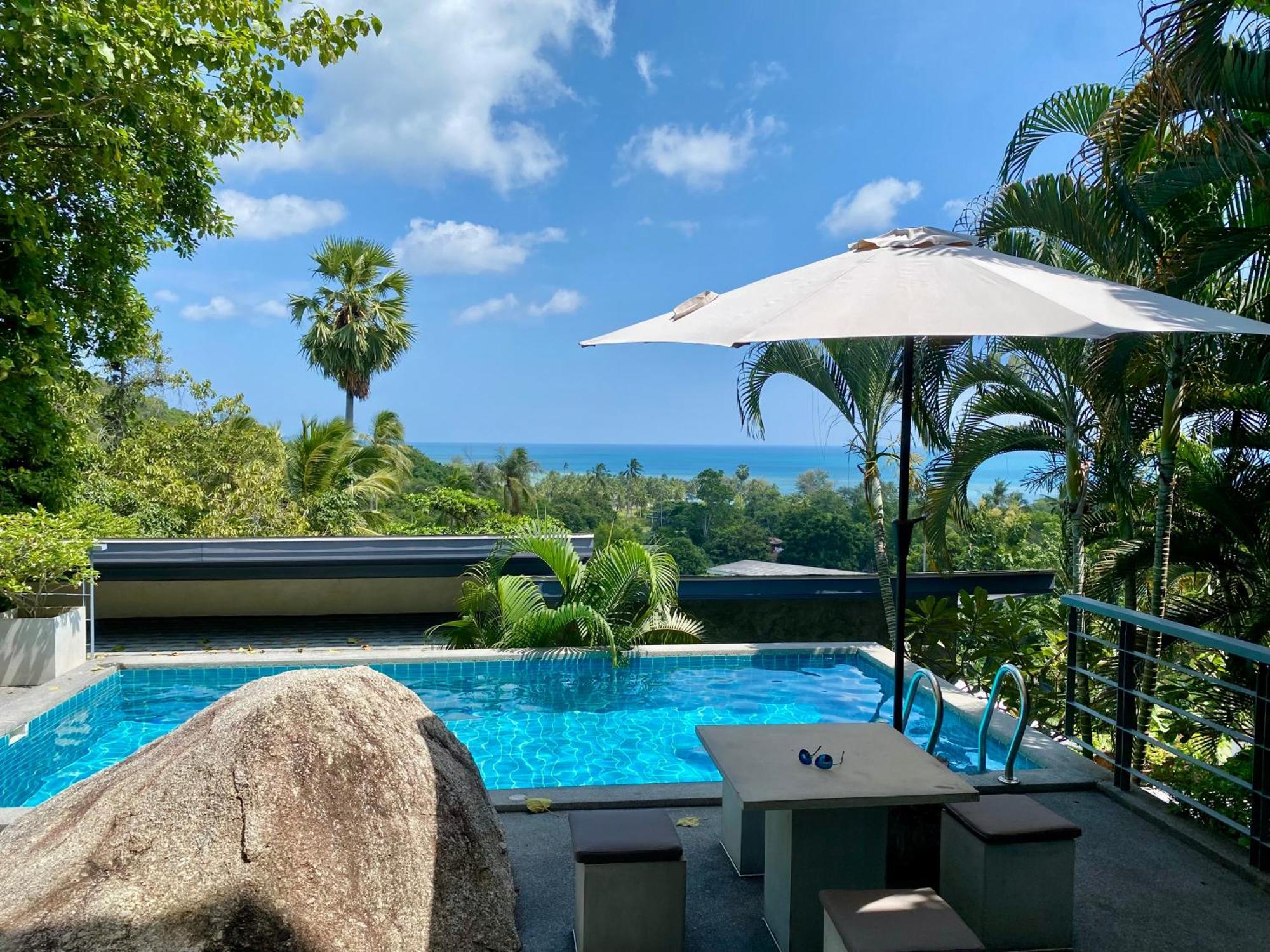 Ko Samui Seaview Pool Paris With Car Villa Laem Set Beach