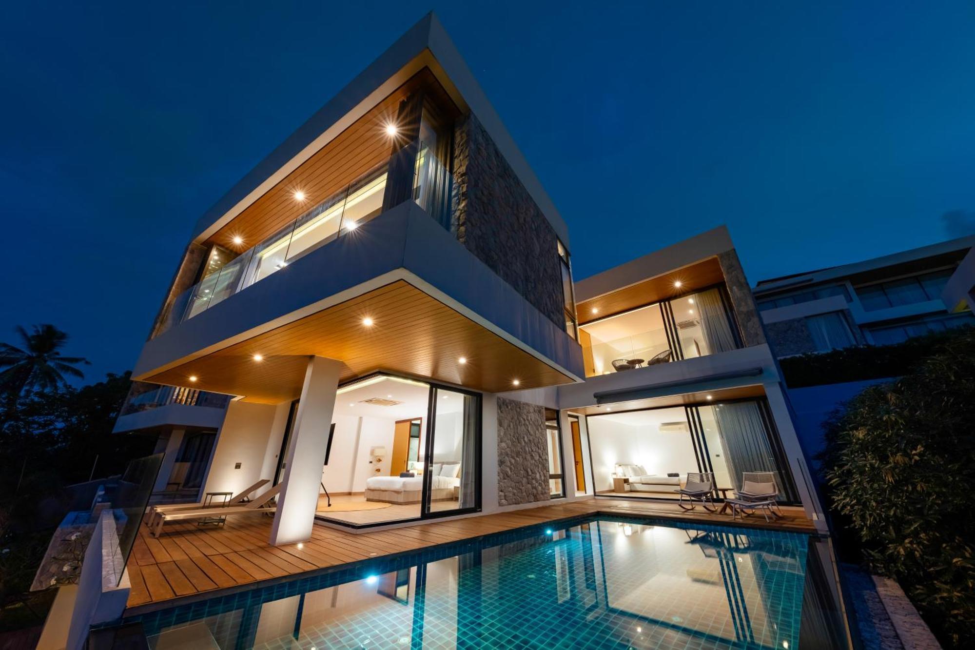 Serenity Bay, Modern 4-br Partial Sea View * Amphoe Koksamui