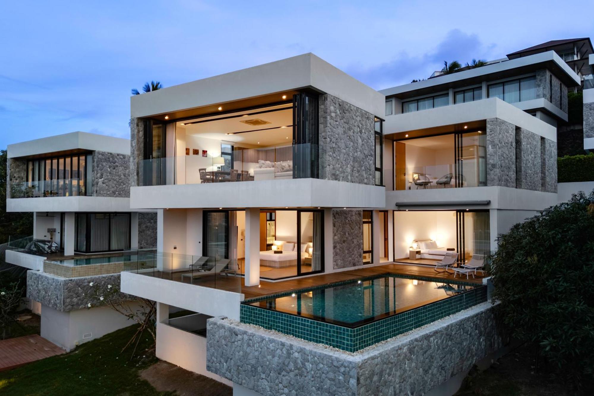 Serenity Bay, Modern 4-br Partial Sea View Villa *